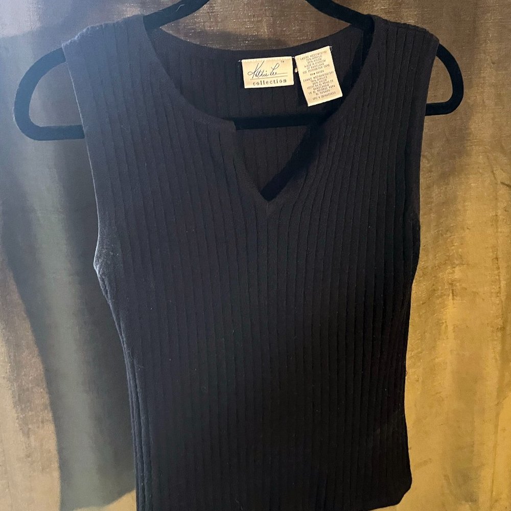 Black Ripped Tank - Picture 2 of 2
